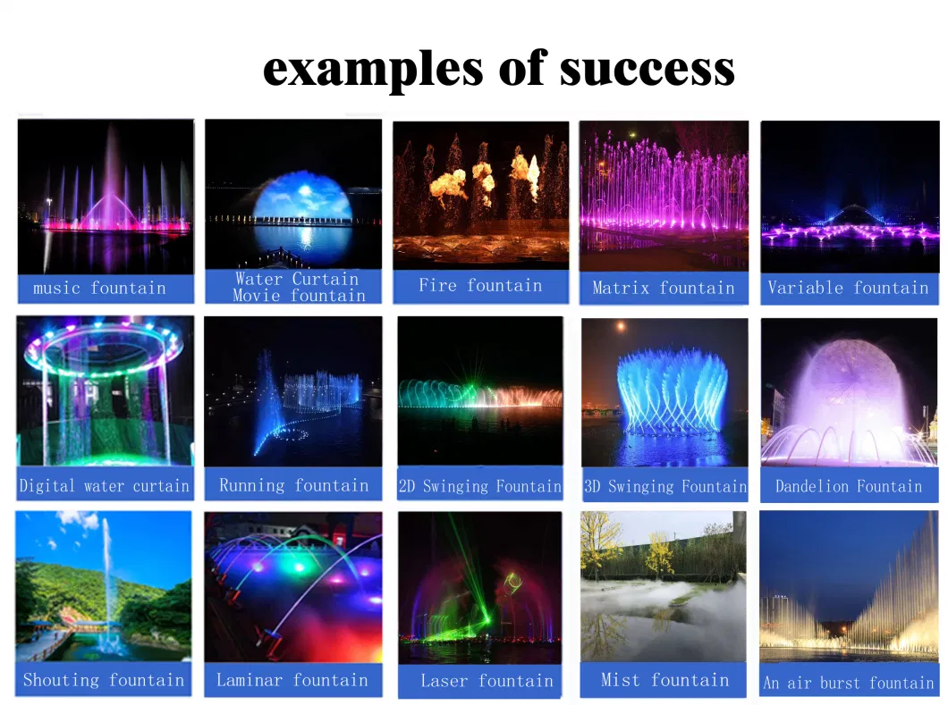 Colorful LED Lights Jumping Jet Musical Pool Dry Floor Fountain