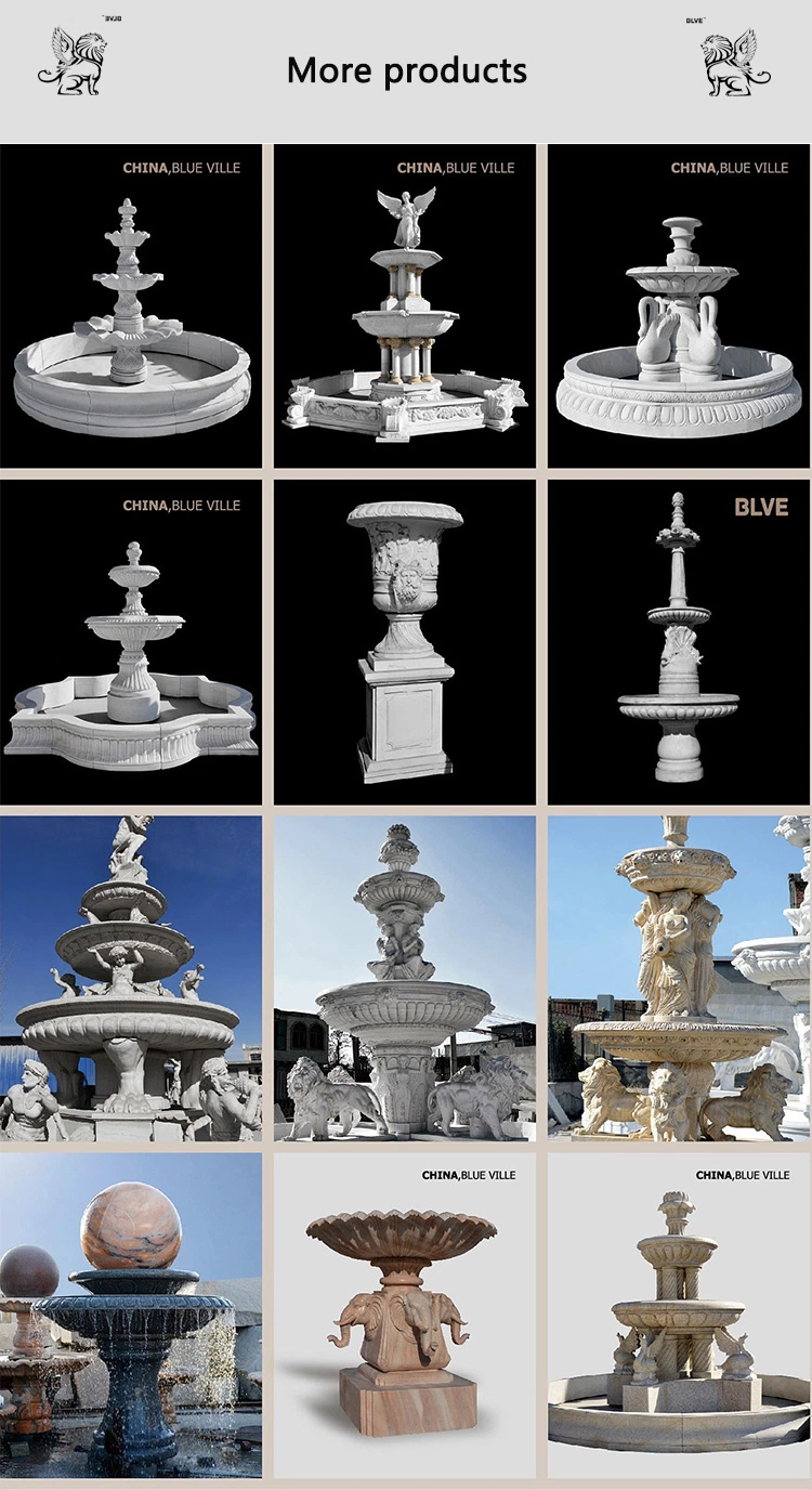 Sales Garden Decoration Large Marble Stone Water Fountain Mfwg-19