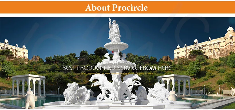 Outdoor Decorative Garden Large Granite Fountain &amp; Marble Fountain Statue Water Horse and Lion Stone Fountain for Sale