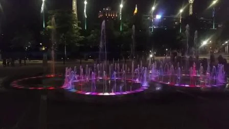 DMX 512 Light Decorative Outdoor Straight Shape Water Fountains